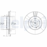 2X Delphi BG2768 Bremsscheibe FüR MERCEDES-BENZ
