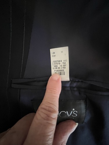 Ralph Lauren 100% Wool Black Pinstripe Sport Coat Jacket Single Vent 2Button 44S - Picture 12 of 12