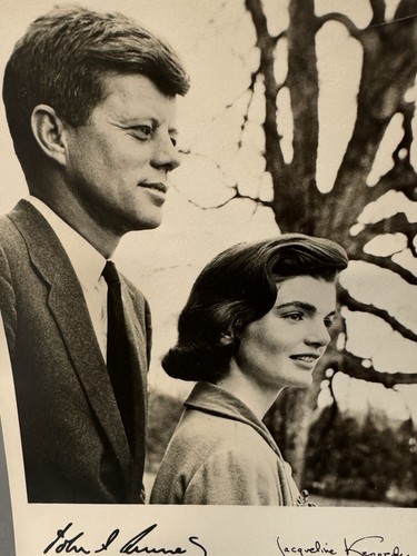 Vintage 8 x 10 Foto John und Jacqueline Kennedy beide Faksimile Signaturen - Bild 3 von 7