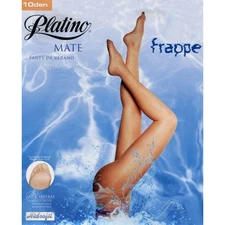 PLATINO FRAPPE 10 MATE Sheer to Waist Summer Pantyhose Cotton Gusset