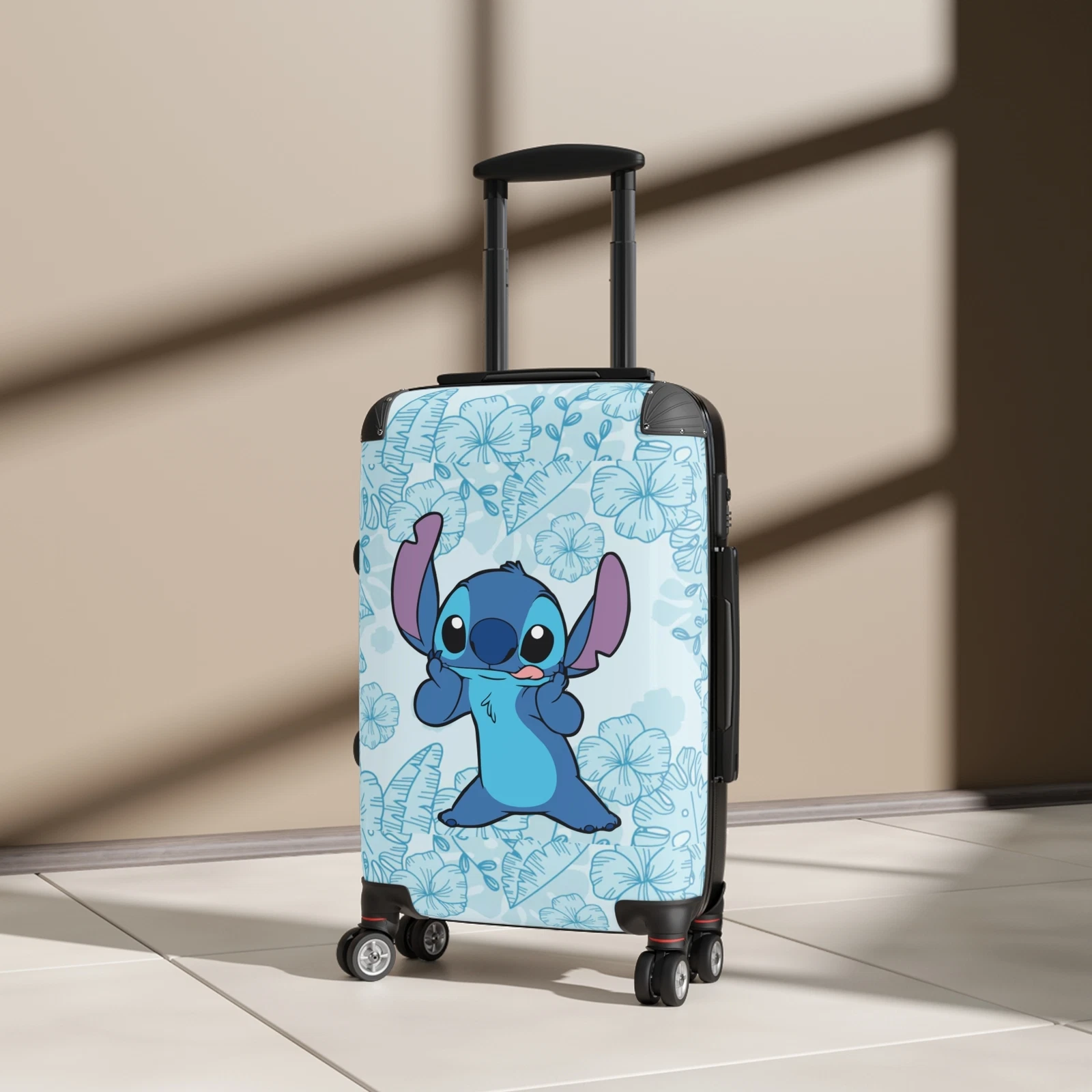 Stitch Suitcase, Luggage, Vacation Travel Bag, Unique Fun Design