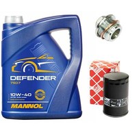 MotoröL Set 10W-40 5 Liter + ÖLfilter + ÖLablassschraube FüR Audi A6 A8 80 100