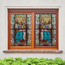 3D Religion 259NAO Window Film Print Sticker Cling Stained Glass UV Block Fay