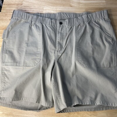 Carhartt Rugged Flex Canvas Relaxed Fit Work Shorts BS5730-W Size 20W Plus Khaki