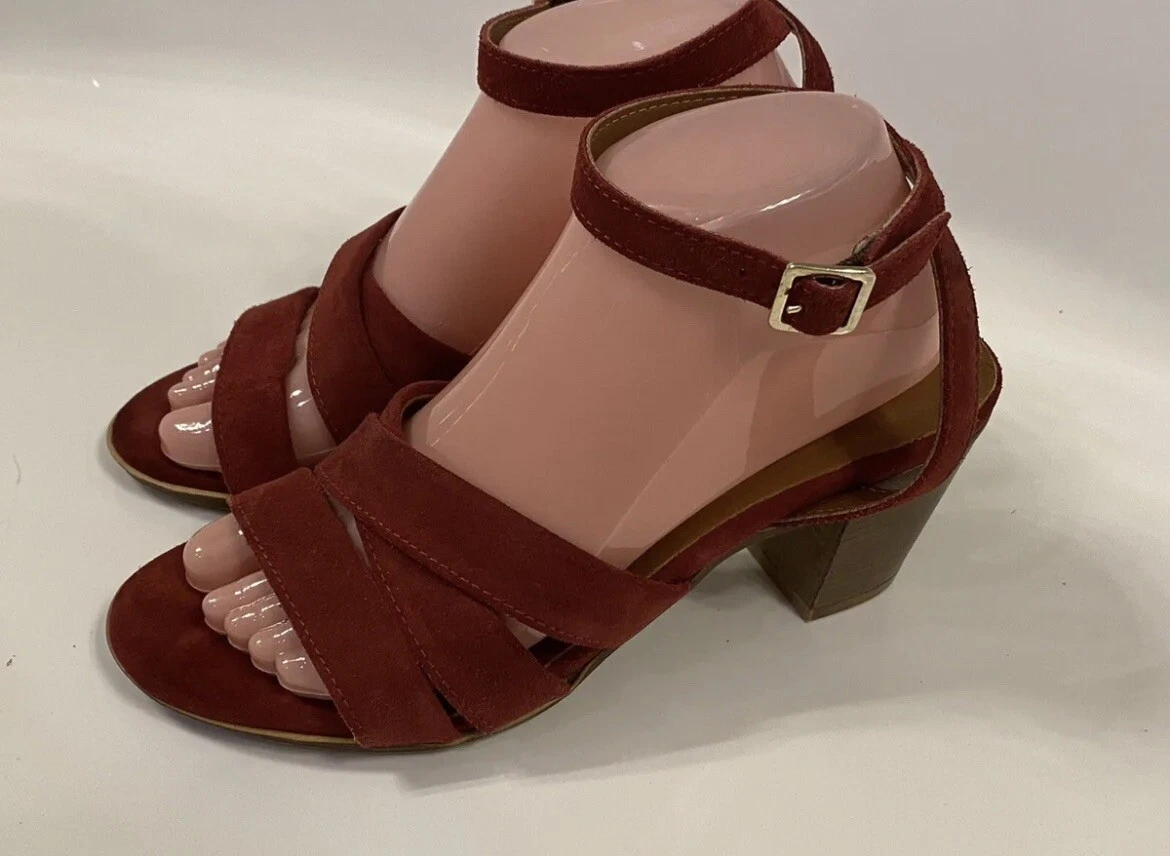 Dark brown clearance block heel sandals
