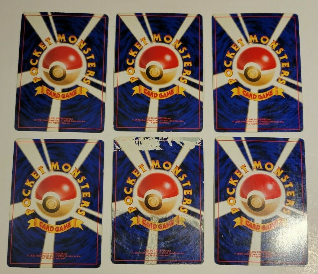 6 Japanese Cards 1996 Pocket Monsters Pokemon, Trainer, 048