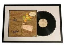 CHEECH AND CHONG SIGNED AUTO FRAMED LET'S MAKE A NEW DOPE DEAL ALBUM VINYL BAS
