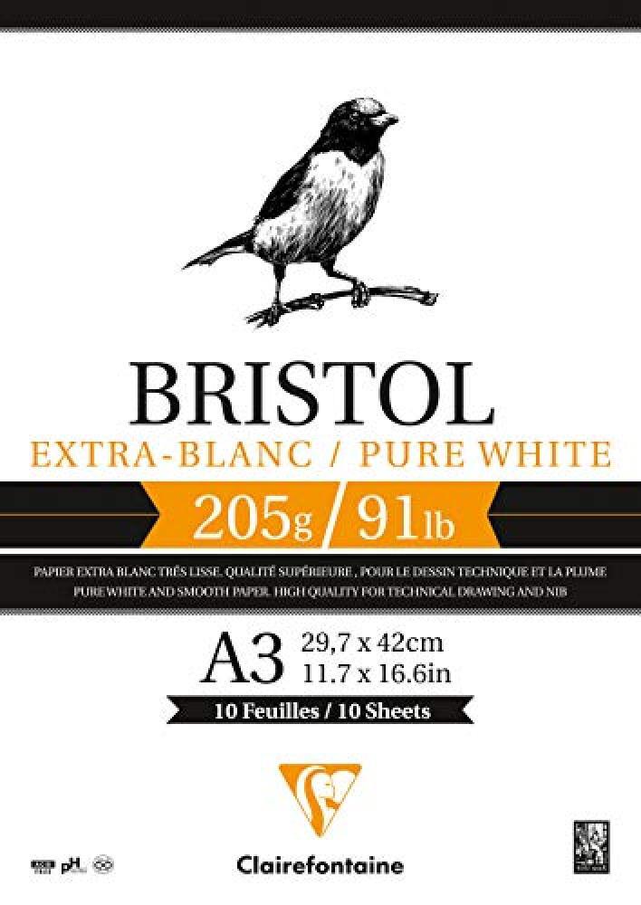 (TG. 42 x 29.5 x 0.5 cm) Clairefontaine 96172C Blocco Bristol, 42 x 29.5 x 0.5 c