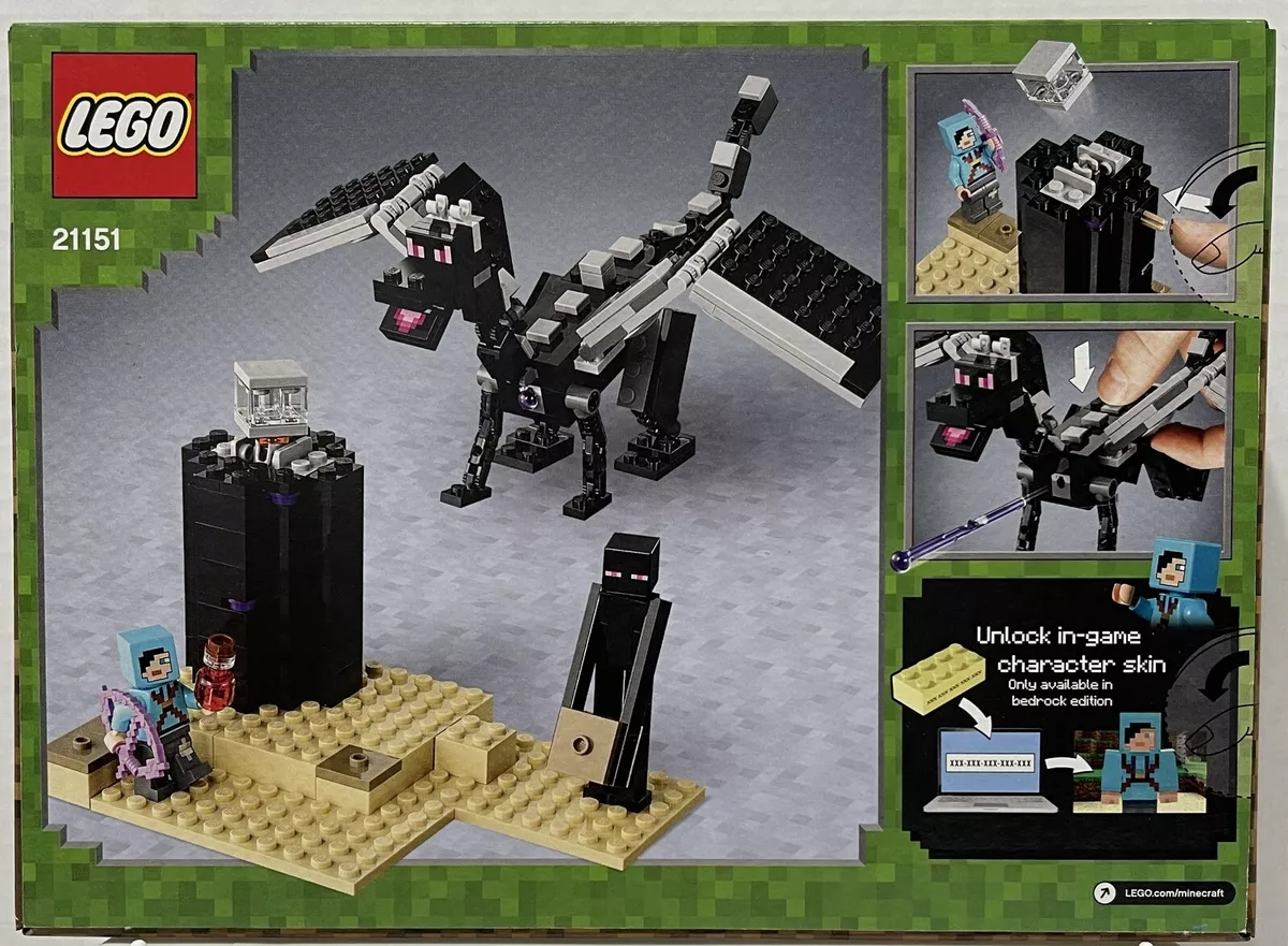 LEGO Minecraft The End Battle 21151 Ender Dragon Building Kit includes  Dragon (a