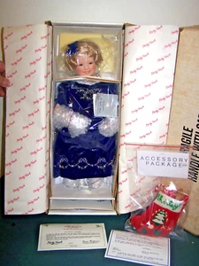 DANBURY MINT SHIRLEY TEMPLE GIFT BEARER CHRISTMAS DOLL NIB