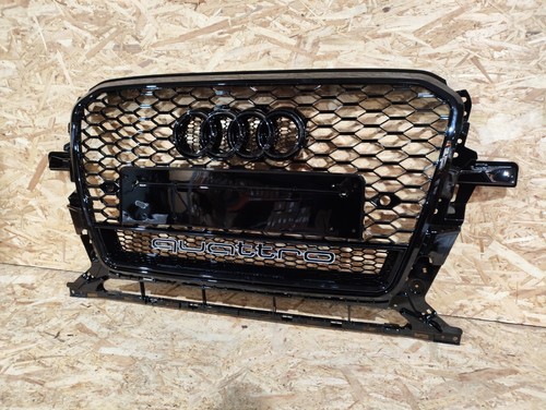 For Audi Q5 SQ5 RSQ5 Front bumper honeycomb Black Grille Grill 12-15 Quattro - Picture 8 of 10