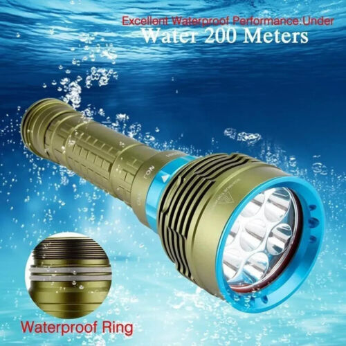 80000LM Linterna de Buceo LED Profesional ipx8 Impermeable LED Antorcha Subacuática - Imagen 3 de 11