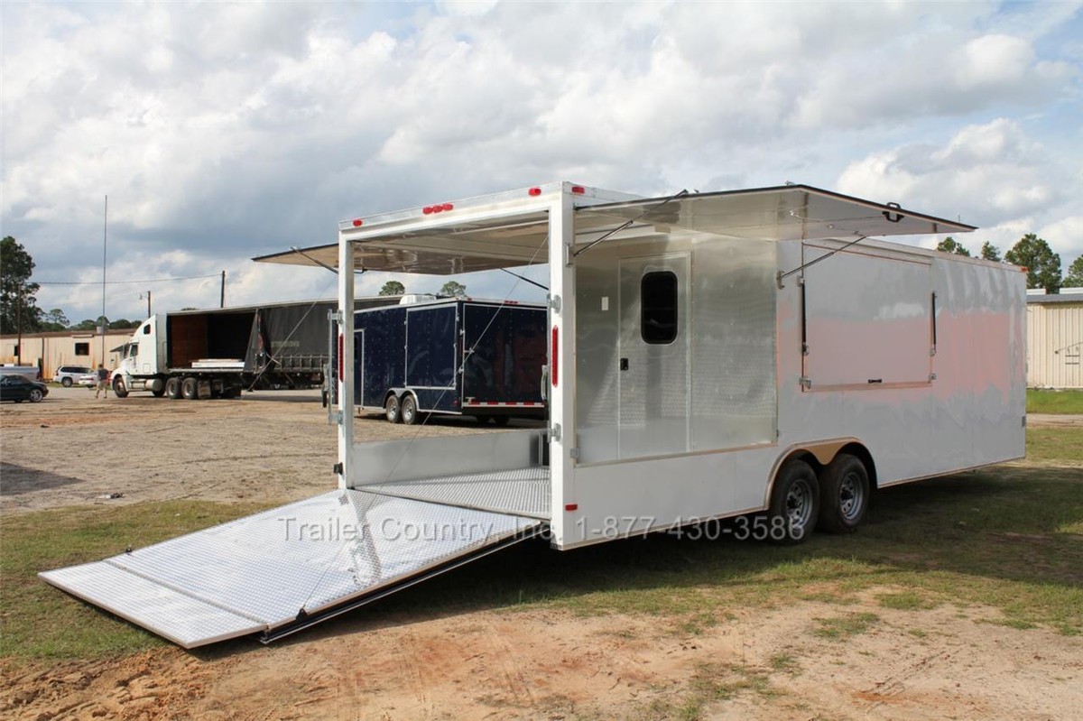 Screened Porch Bbq Concession Trailer NEW 7x14 14' ENCLOSED