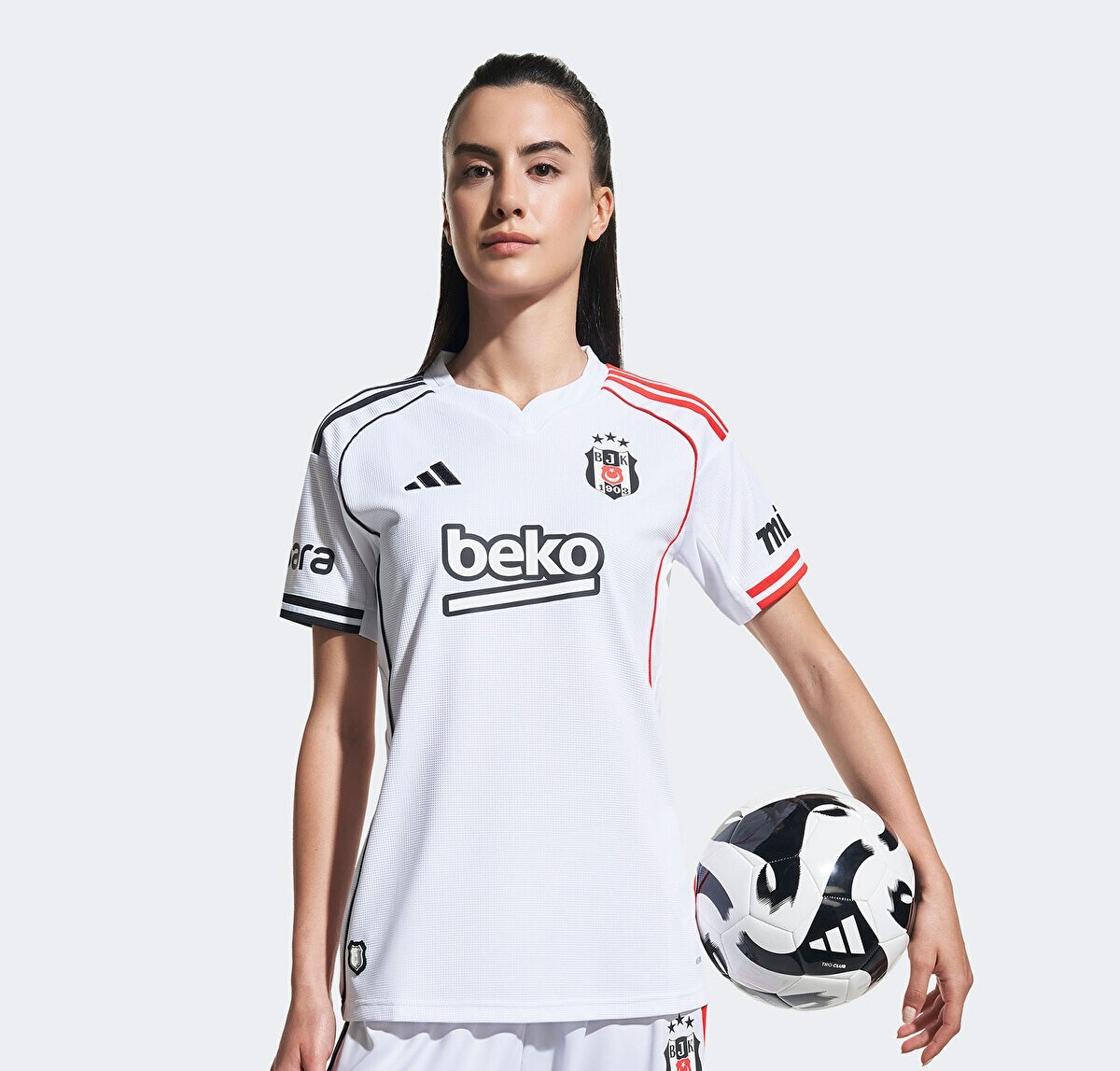 Besiktas JK Woman 2025 / 2026 Season White Jersey Shirt Adidas