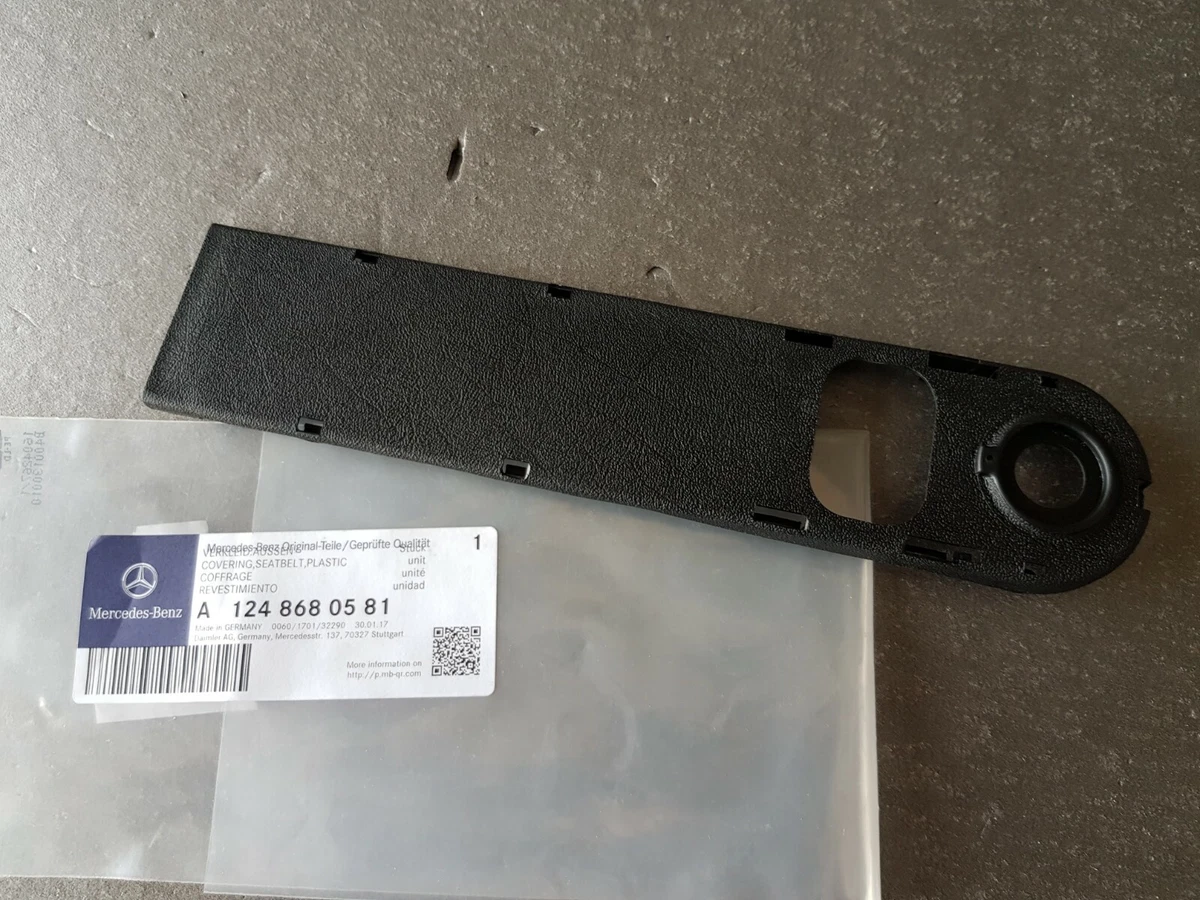 Mercedes C124 Coupe seat belt outer cap cover A1248680581 Genuine 