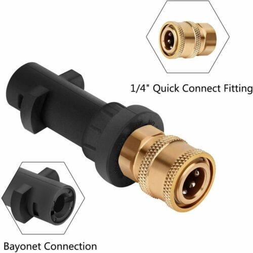 Adapter for Karcher K2-K7 to 1/4'' Quick Release Pressure Washer Gun Lance UK - Picture 3 of 9
