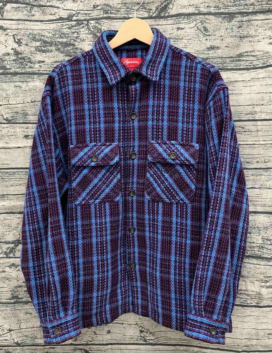 Supreme Heavy Flannel Shirt 22AW Boxlogo Dark Plum Blue Supreme Heavy Flannel Shirt 22AW Boxlogo Dark Plum Blue