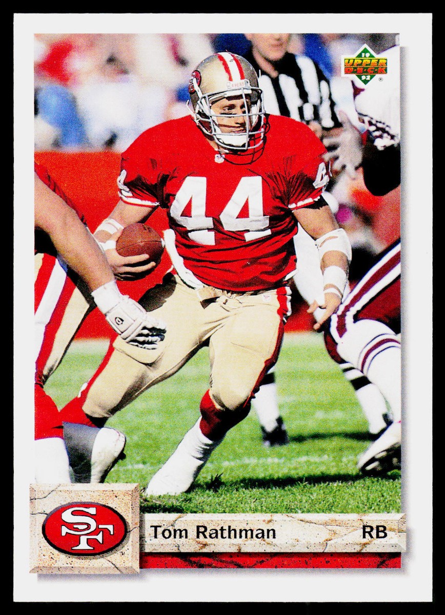 Tom Rathman, 1992 Upper Deck Football Card, #166, San Francisco