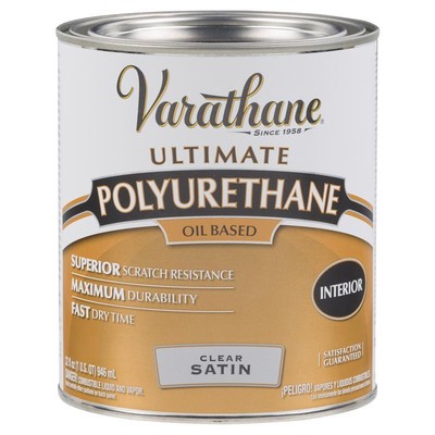 Varathane 242177H Satin Clear Oil-Based Polyurethane Varnish 1 qt. (Pack of 2)