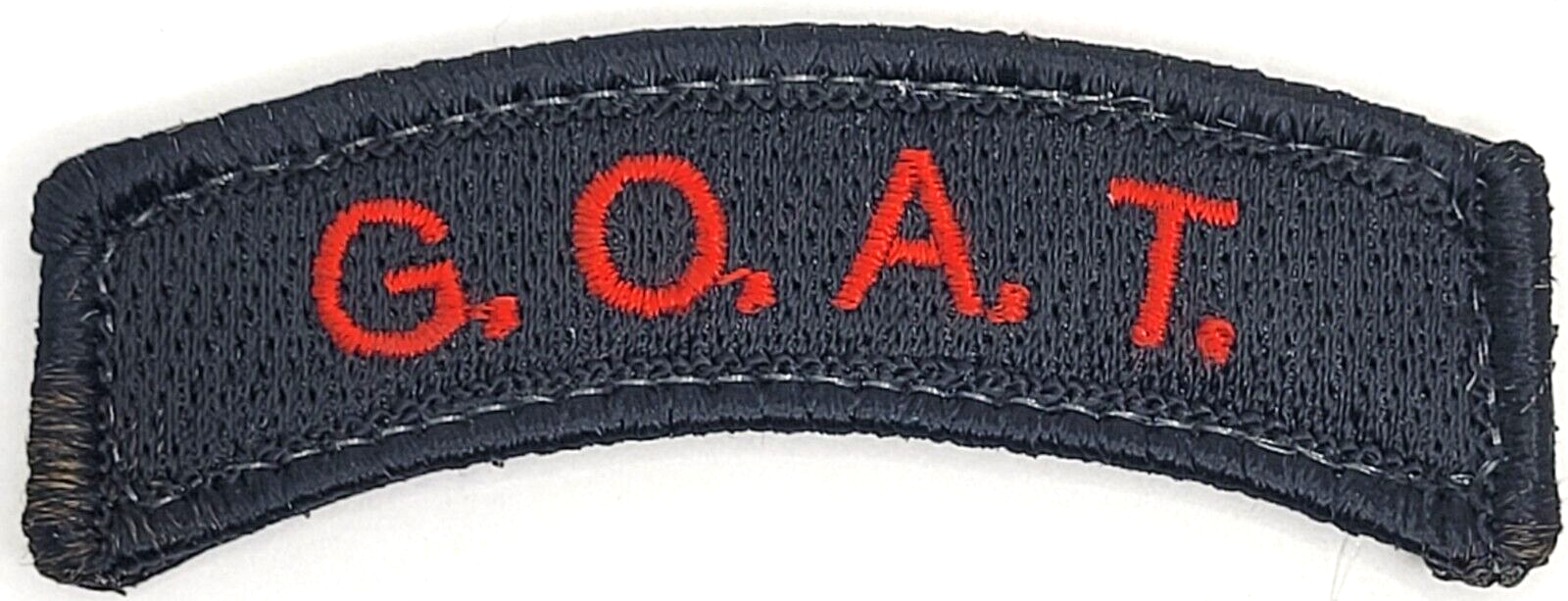 🔥 G.O.A.T. Rocker Tab Red Black Embroidered Patch Velcro Dark Ops
