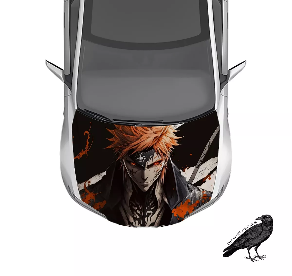 Ichigo Bleach 01 Anime Hood Wrap Weatherproof Vinyl Car Decal 50
