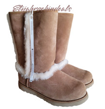 NEW BIG KIDS UGG HADLEY TALL SUEDE CHESTNUT WINTER BOOTS US SIZE 1,3  4