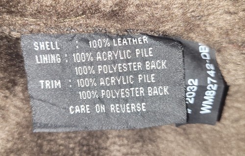 Colebrook Coat Women's Small Vintage Suede Leather Faux Fur Trim Brown - Picture 3 of 5