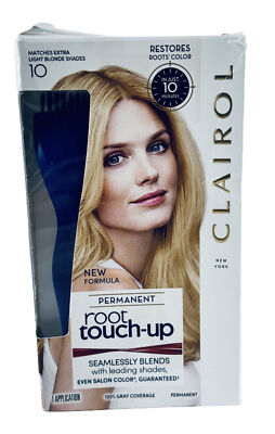 CLAIROL ROOT TOUCH-UP #10  LIGHT BLONDE, Hair Dye, Permanent Color, AUTHENTIC