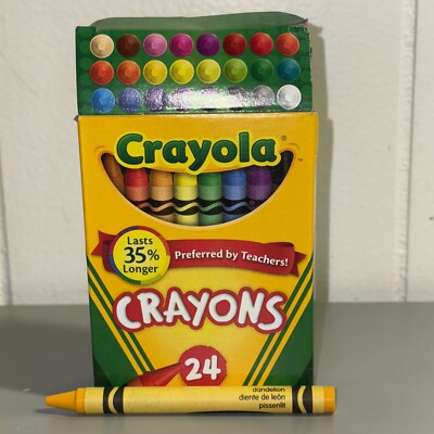Crayola 24 Count Assorted Color Crayons With Discontinued Dandelion