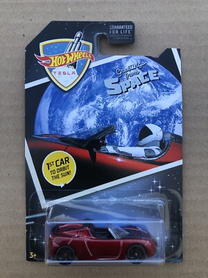 2019 Hot Wheels Chase Greetings From Space '08 TESLA ROADSTER Maroon w/Blk 