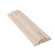 30 Pack Round Wood Dowel Rods 1/4x1/4x12 Inch Balsa Wood Sticks  1/4 Inch Nat...