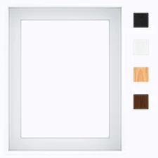 White Canvas Floating Frame for 8x10 Finished Wall Art Painting - 1-1/4" Deep