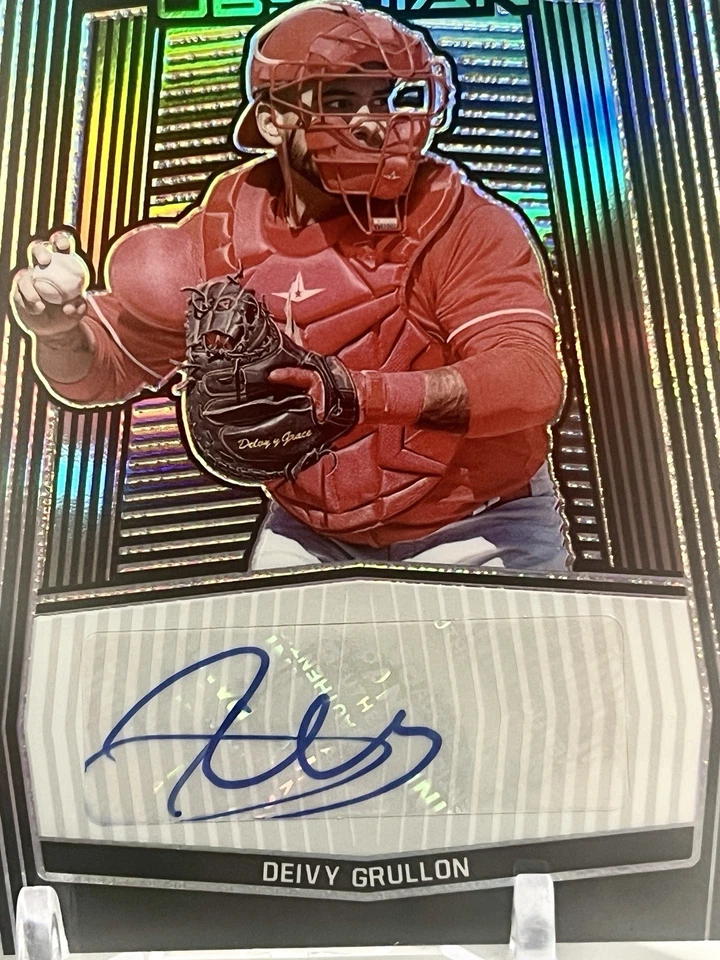 Deivy Grullon RC Rookie Autograph Auto 2020 Chronicles Obsidian #OA-DG Phillies - Image 3 of 4