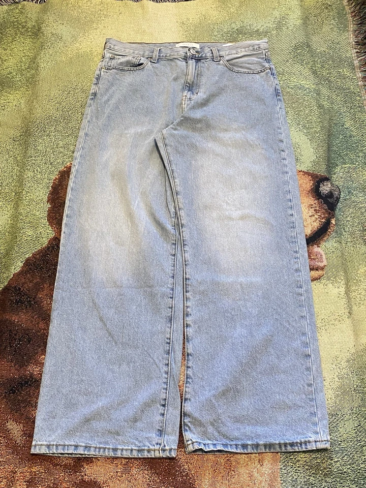 Pantalones de mezclilla para hombre Pacsun 34x32 azul, holgados, lavado claro Foto 2 de 4