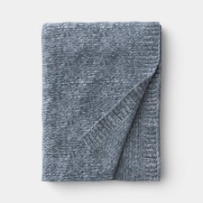 Shine Chenille Throw Blanket Blue - 60in L x 50in W