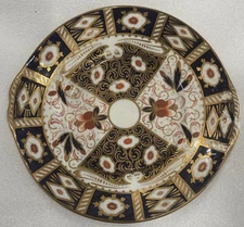Early Derby English TRADITIONAL IMARI Cake Plate Dmg Crown Mark
