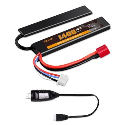 3S Airsoft Battery 11.1V 1400mAh Lipo Battery 30C(Burst 60C) Butterfly Batter...
