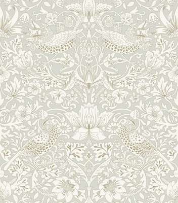 17.7x118in William Morris Wallpaper Peel and Stick Vintage Floral Wallpaper N...