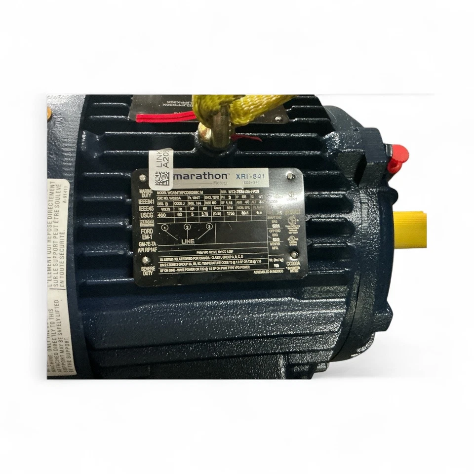 Marathon XRI-841 184THFCD9026 5HP 460V 3PH 184T TEFC Severe Duty Electric Motor - Image 3 of 4