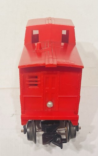 Marx 969 KCS Red Plastic Caboose - 8 wheel - Picture 6 of 6