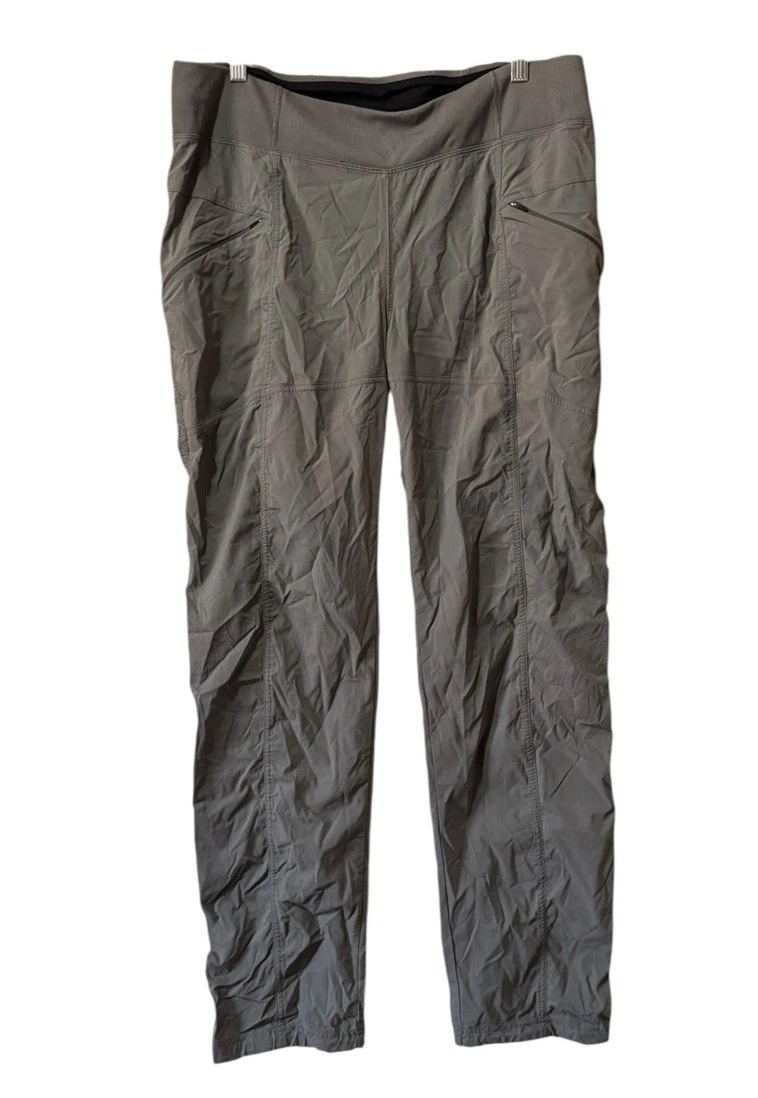 Pantalon cargo large gris anthracite à taille élastique