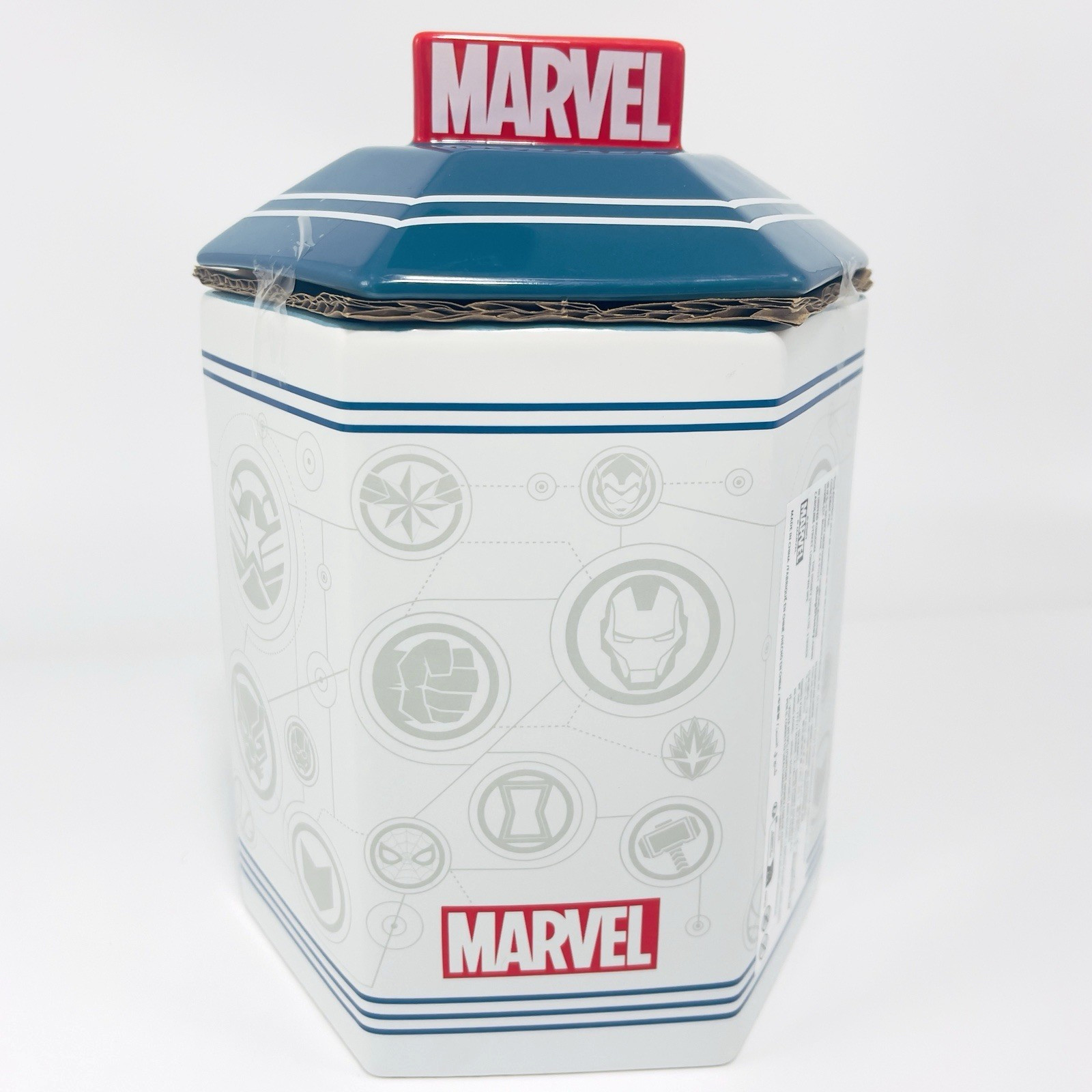 Tarro de galletas de cerámica exclusivo coleccionable nuevo raro de los parques de Disney Marvel Avengers