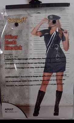 Spirit Adult Female Officer Rhoda Police Officer Nitestick Costume Size XS 0-2