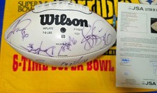 Steelers Wilson Football Autographed 20 Signatures JSA COA Bettis Ward Faneca