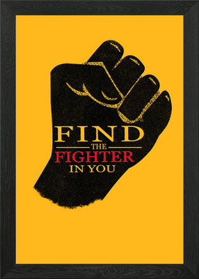 Finde den Kämpfer in dir gerahmtes Wandbild Poster Leinwanddruck Bild