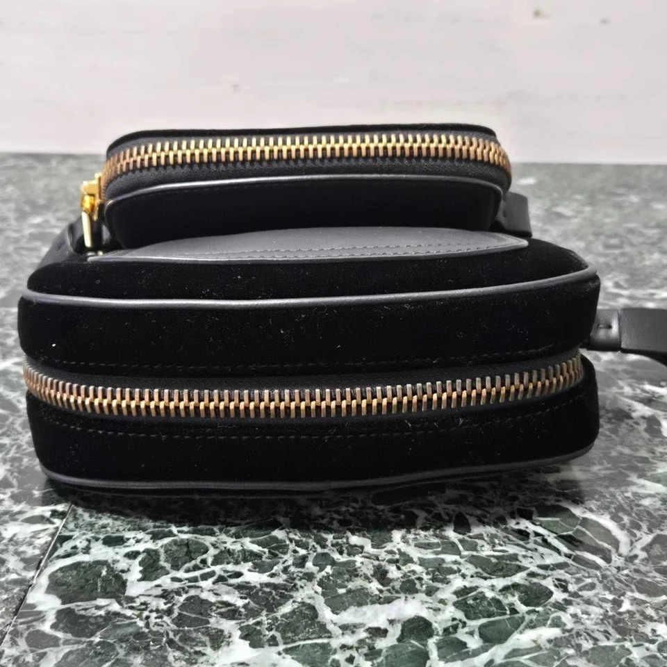 Tom Ford Bolso de Hombro con Cremallera Grande para Mujer Bolso de Mano Cuero Gamuza Negro con Caja Foto 4 de 4