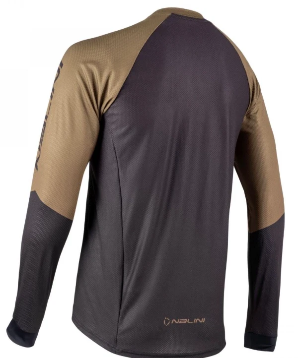 Nalini Bas Hill Long Sleeve MTB Jersey Black/Olive Size M NWT - Image 2 of 4