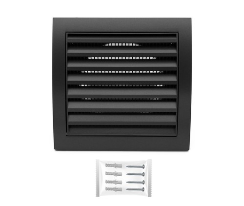 Grille D'aération Carrée H&C VENT 190x190 Mm - Blanc Avec Moustiquaire - Pour Ventilation Intérieur/extérieur, VMC, Climatiseur