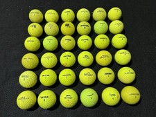 36 QUALITY YELLOW GOLF BALLS - PEARL / GRADE A CONDITION - P&P INC