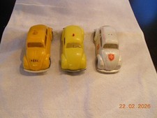 3 x Wader VW Käfer Plastikauto ADAC+ DRK 20cm lang, 60er  + 70erJahre  ALT + RAR